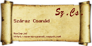 Száraz Csanád névjegykártya